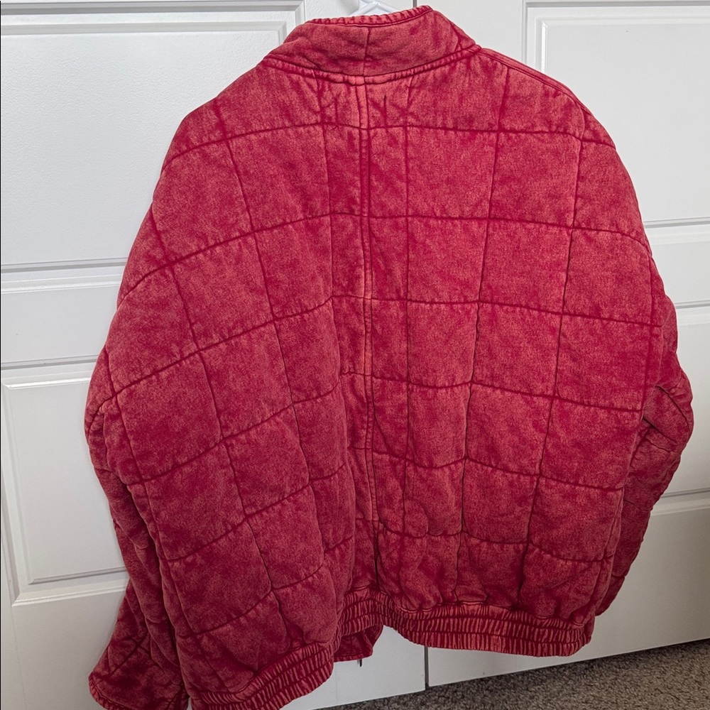 Red Quilted Jacket - Picture 2 of 3